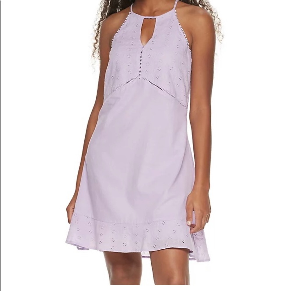 Candie’s Lavender eyelet cotton Dress size L